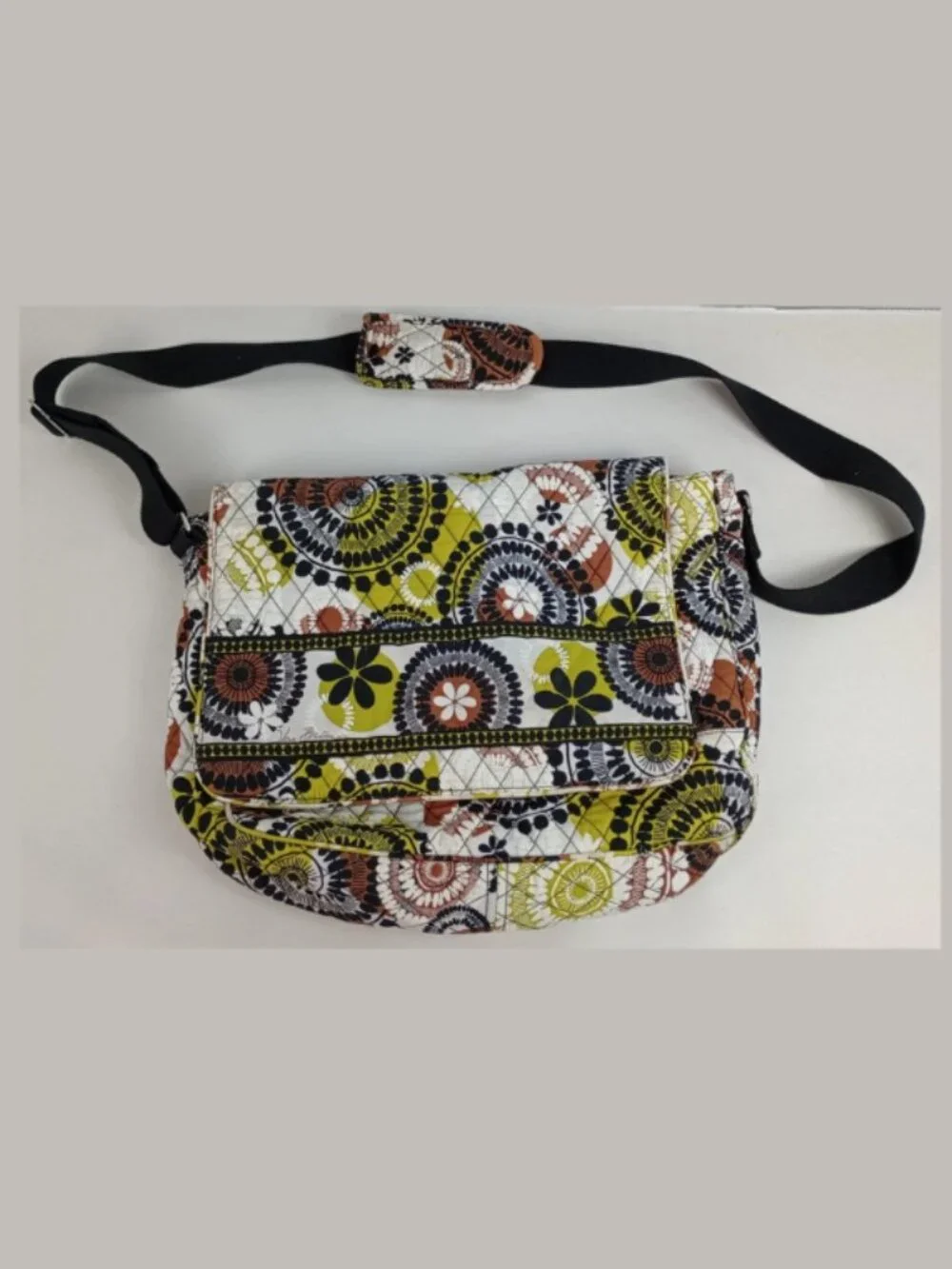 Vera Bradley Crossbody Laptop School Business Bag Cocoa Moss Fall 2013
